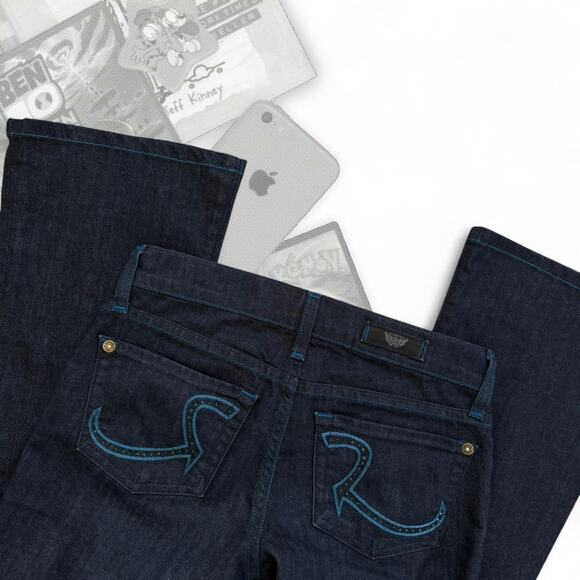 Y2K Rock & Republic Gemstone Bootcut Denim Jeans - Picture 1 of 8